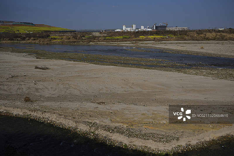 石亭江的河床图片素材