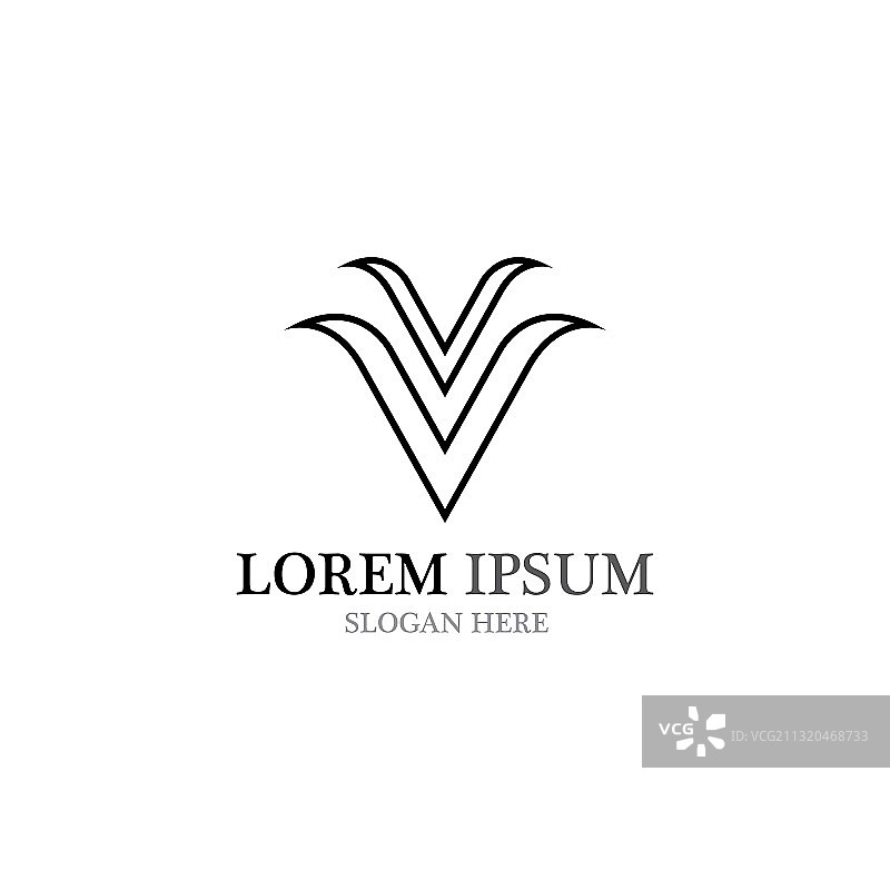 V标识模板图片素材