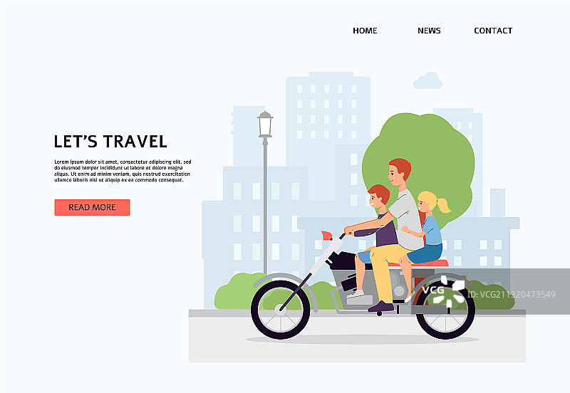 家庭骑行网站banner模板图片素材