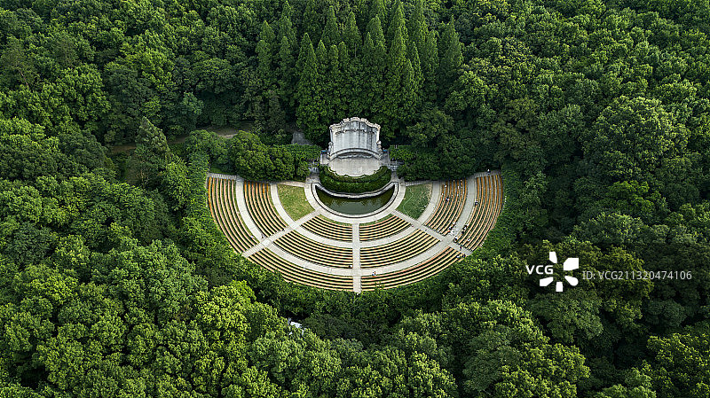 航拍江苏省南京市中山音乐台图片素材