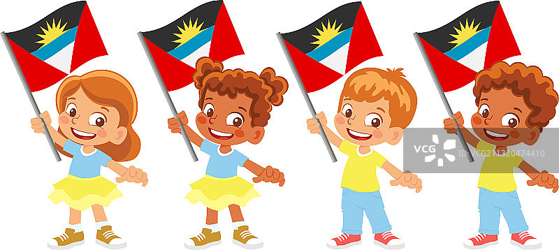 安提瓜和巴布达国旗手势图片素材