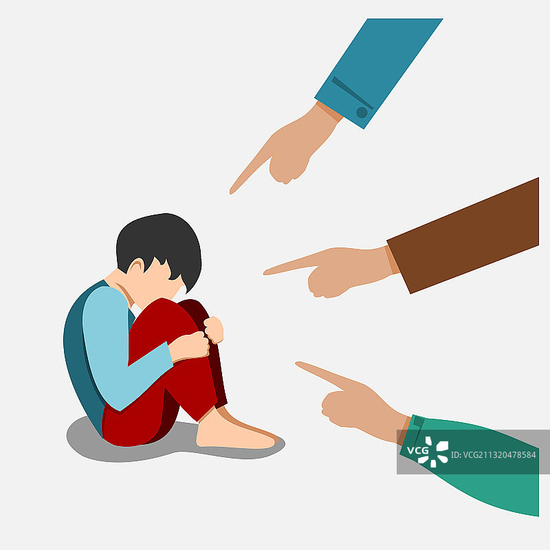 哭泣的男孩：悲伤的情绪图片素材