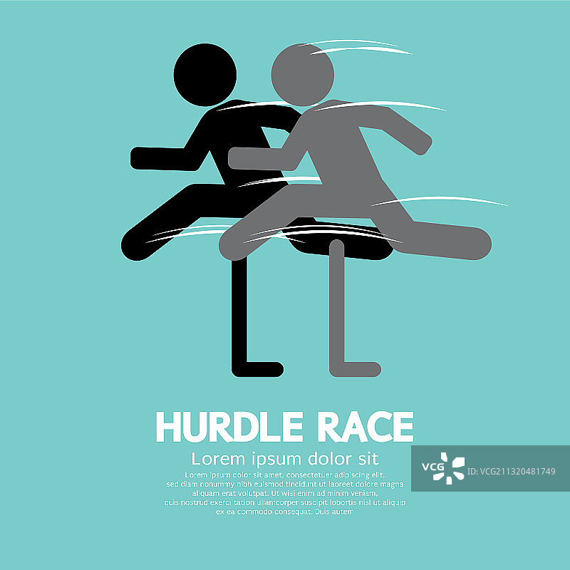 跨栏比赛黑色图标符号图片素材