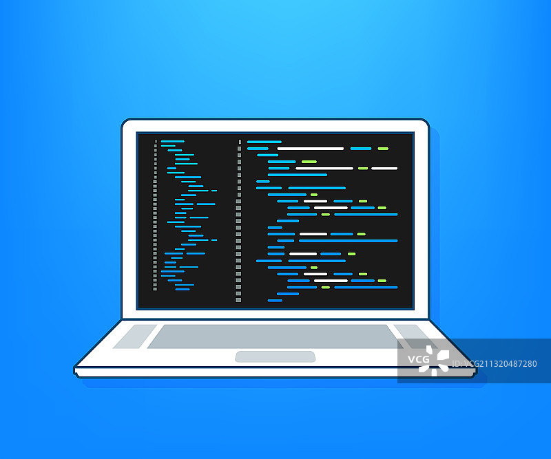 笔记本电脑编程概念Web开发人员图片素材
