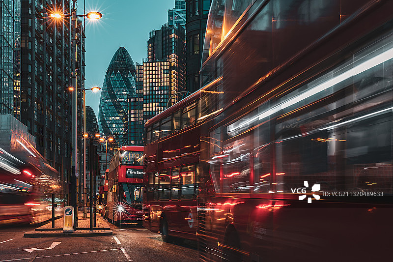 伦敦金融城夜景图片素材