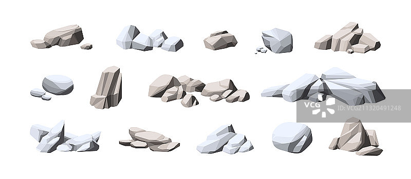 大小不一的重型石头素材合集图片素材
