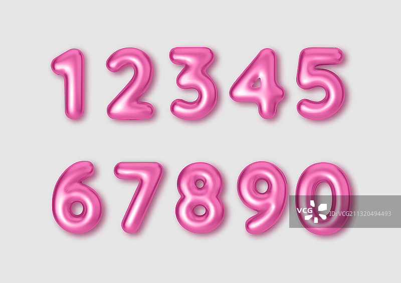 逼真的3D粉色数字图片素材