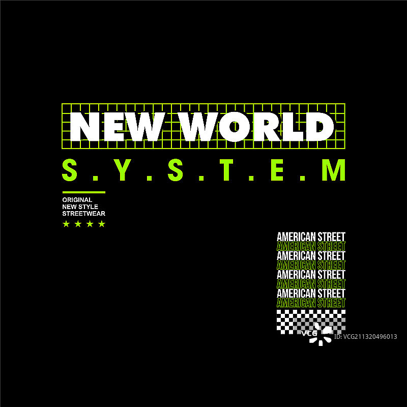 全新世界体系美国街头复古时尚图片素材