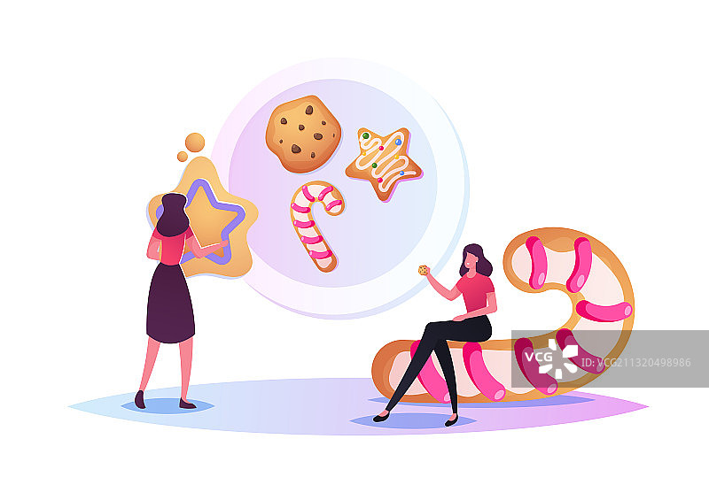 迷你角色烘焙巨型圣诞面包图片素材