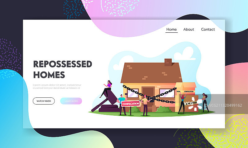 拍卖竞标中的取消抵押品赎回权形象图片素材