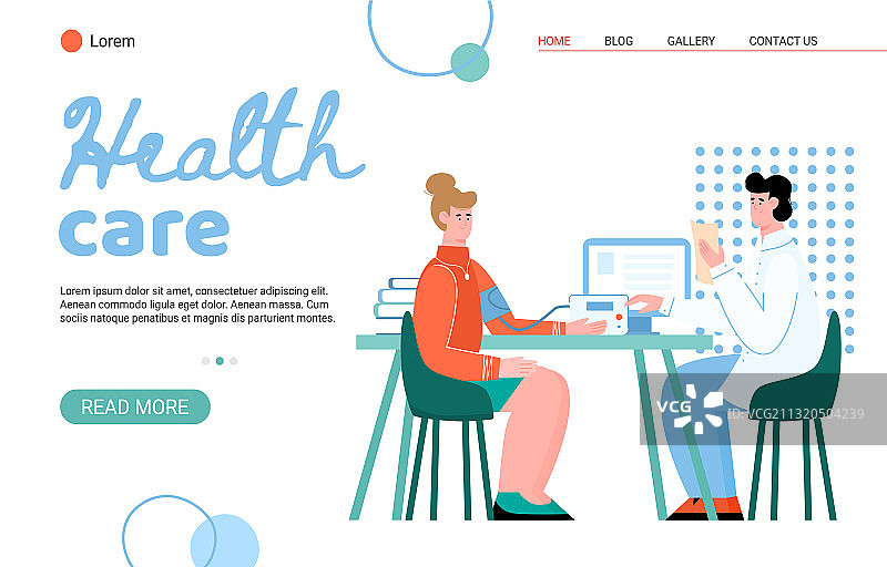 医疗保健援助网站模板图片素材