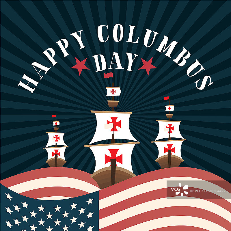 美国国旗前的条纹背景上的船只图片素材