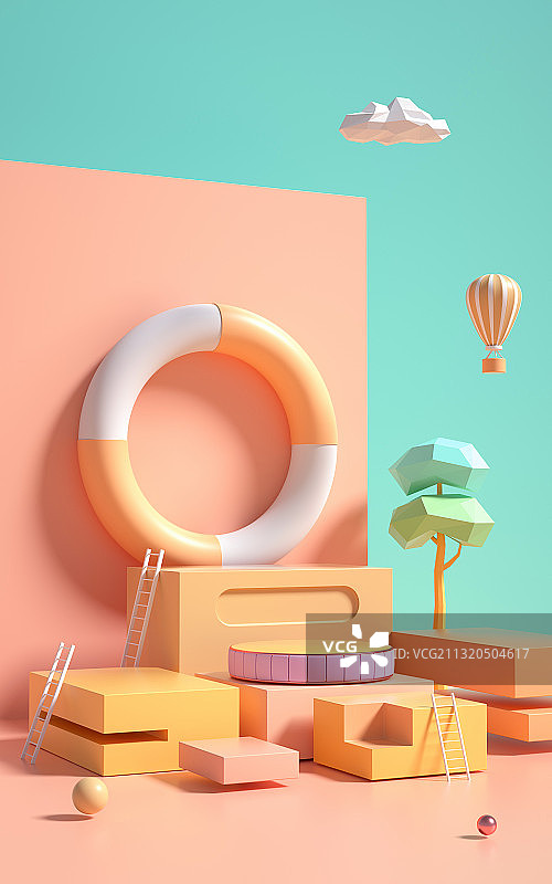 3D背景模拟场景产品展示台图片素材