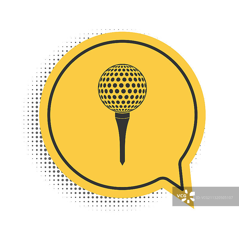 白色背景上的黑色高尔夫球图片素材