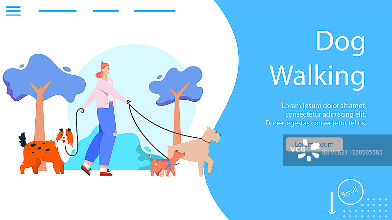 遛狗宠物看护banner图片素材