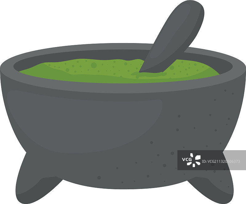 白色背景下的碗装牛油果酱图片素材