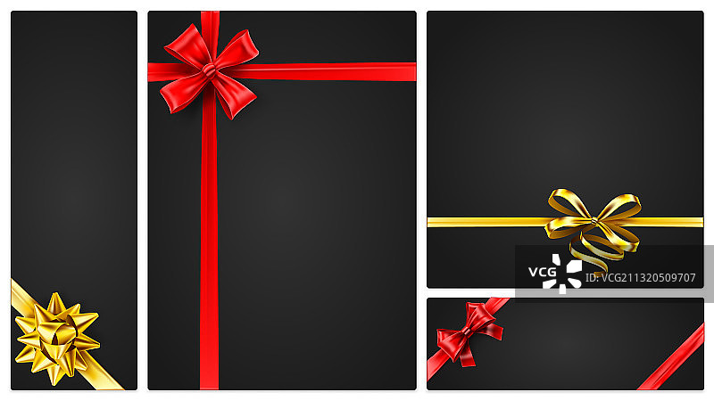 金色红色礼券banner模板图片素材