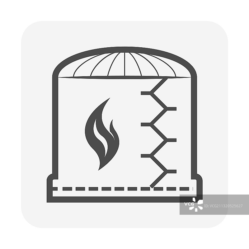 液化天然气罐或LNG储气罐图标图片素材