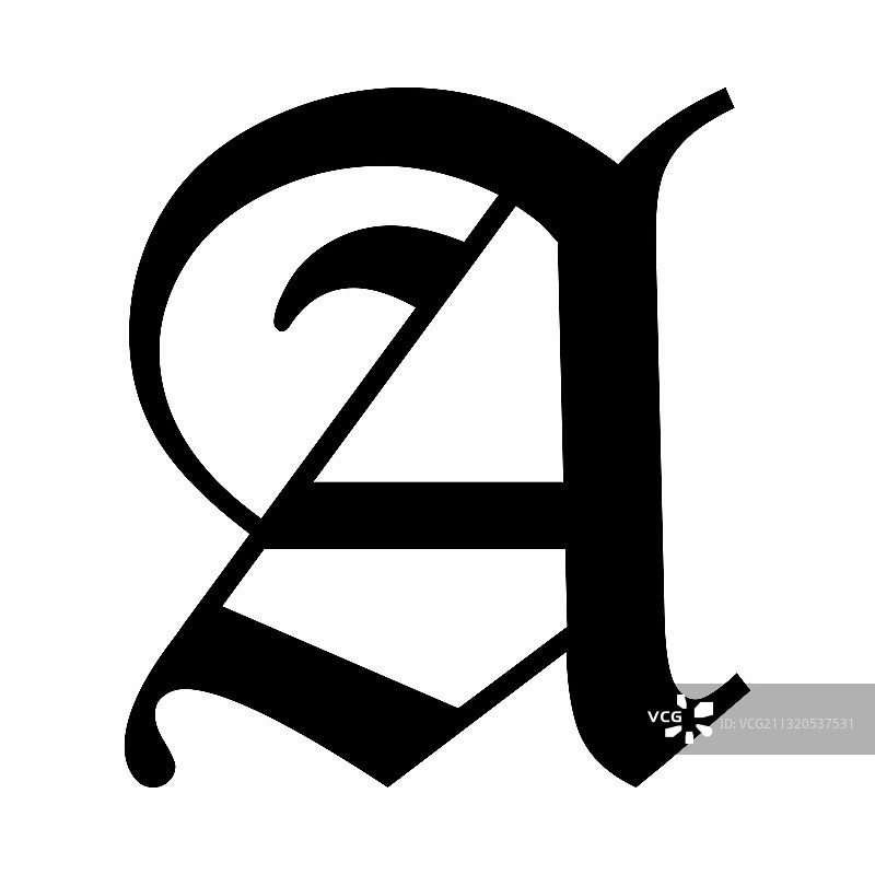 旧式英文字母A图片素材