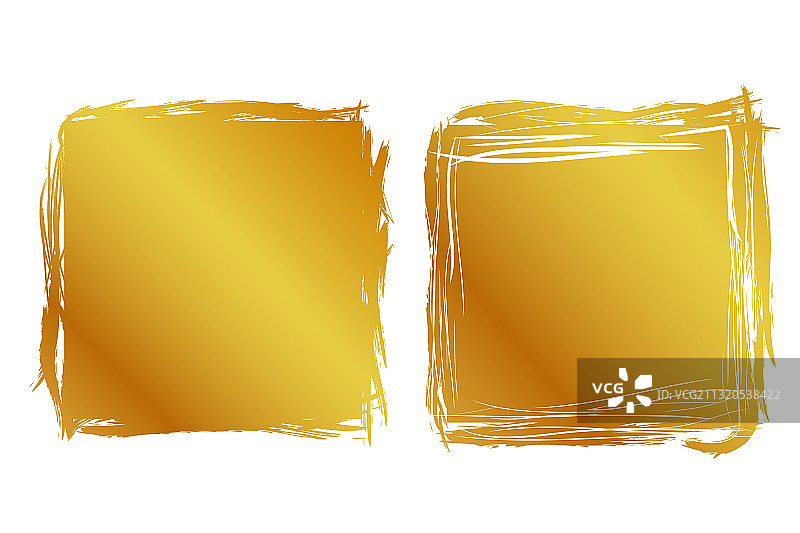 金色方形手绘线条草图框架图片素材