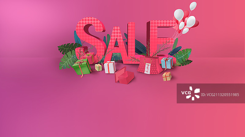 电商节日狂欢节红色立体场景图片素材