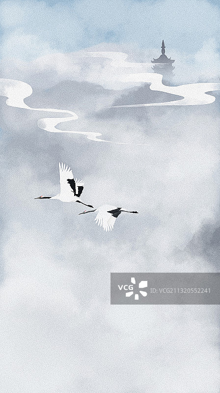 闲云野鹤仙境图片素材