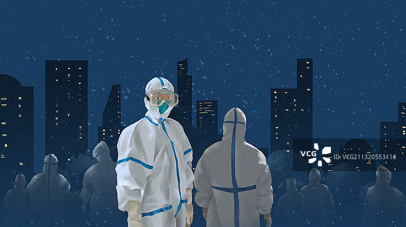 逆行者,守护城市的白衣天使图片素材