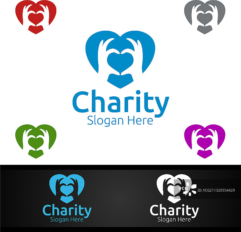 援助之手慈善基金会创意Logo图片素材