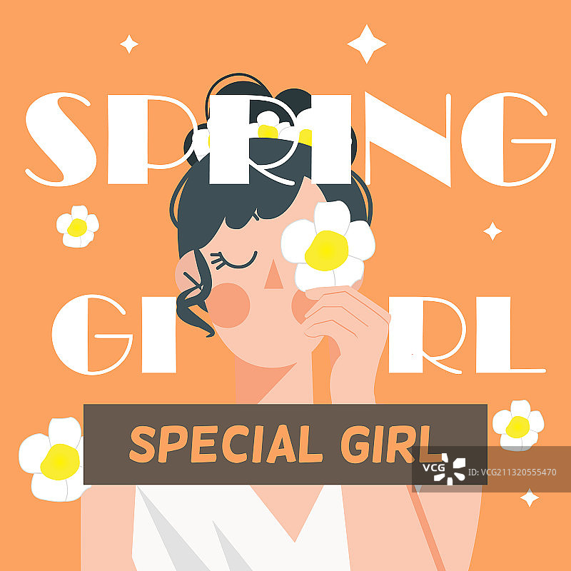 春季女孩杂志封面2图片素材