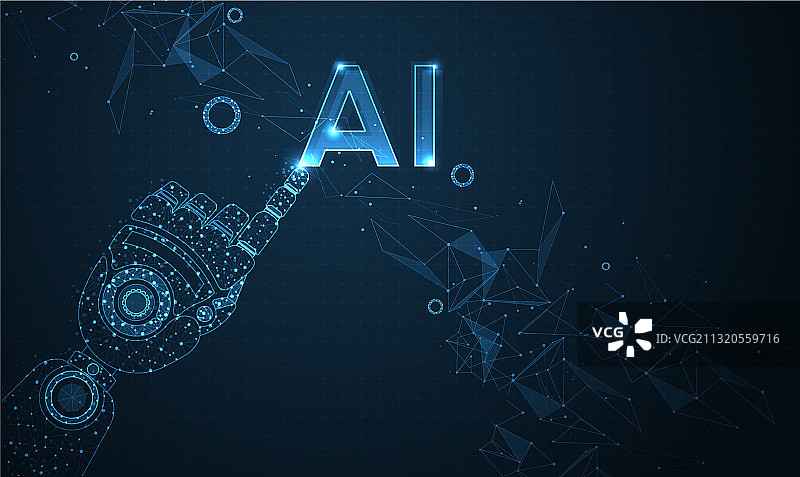 人工智能机器学习数据图片素材