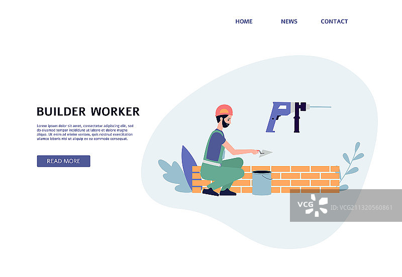 建筑工人服务于施工现场图片素材