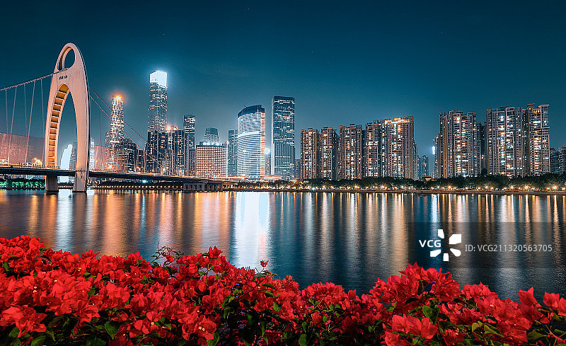 羊城夜色。图片素材