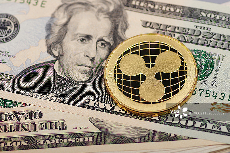 比特币，加密货币，瑞波币，莱特币图片素材