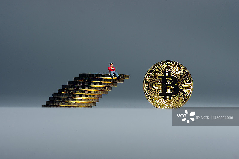 比特币，加密货币，瑞波币，莱特币图片素材