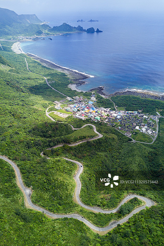 台湾兰屿临海小村图片素材