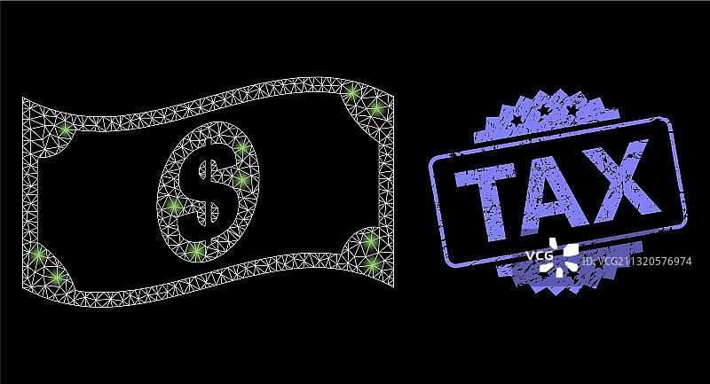 税务橡皮图章和明亮网络波浪美元图片素材
