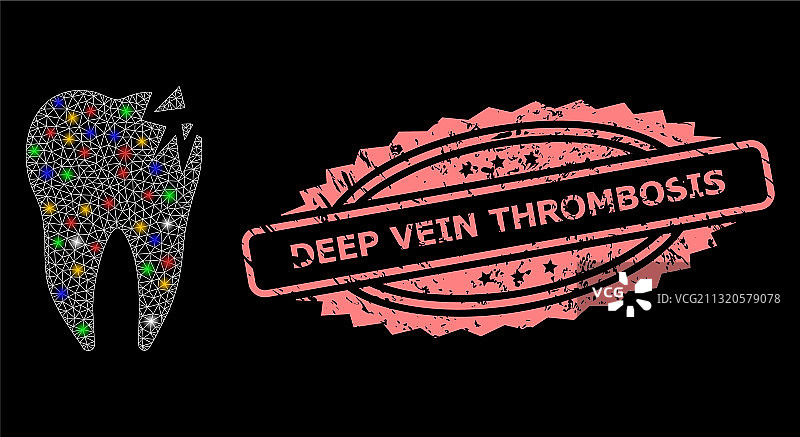 深静脉血栓形成印章和网络图片素材