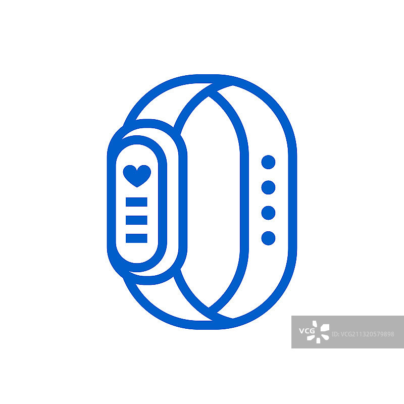 白色背景上的健身手环图标图片素材