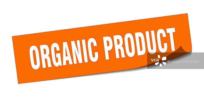 有机产品方形独立标签贴纸图片素材