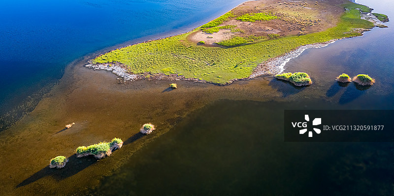 湿地斜阳图片素材