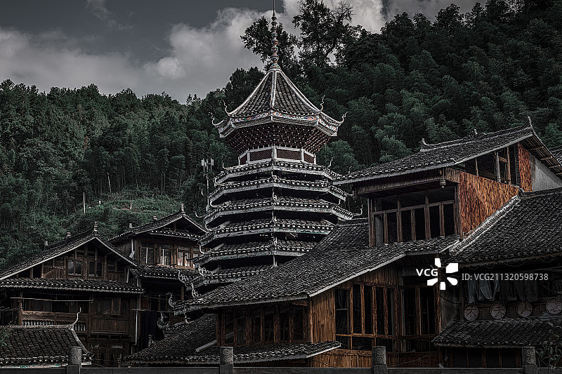 肇兴侗寨贵州侗寨侗族古建筑图片素材