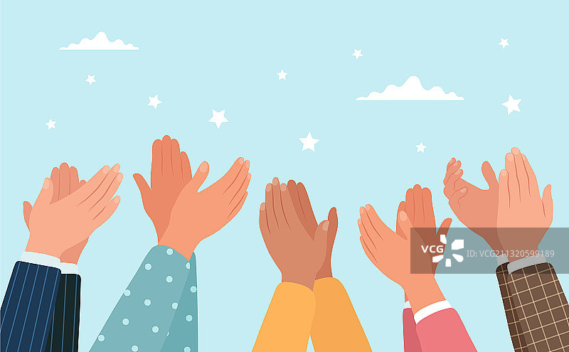 不同的人鼓掌图片素材