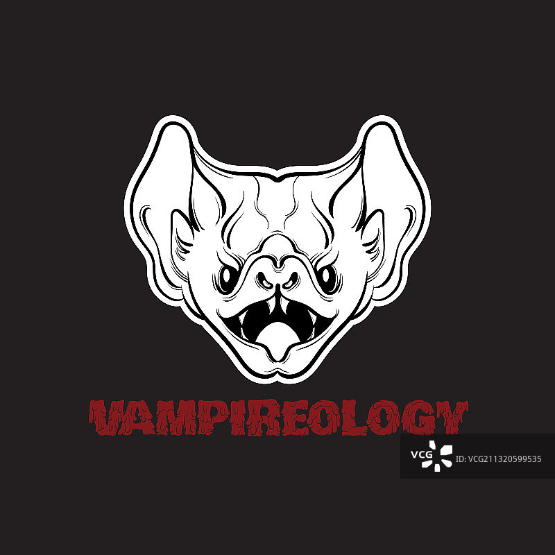 手绘线条风格的愤怒蝙蝠图片素材