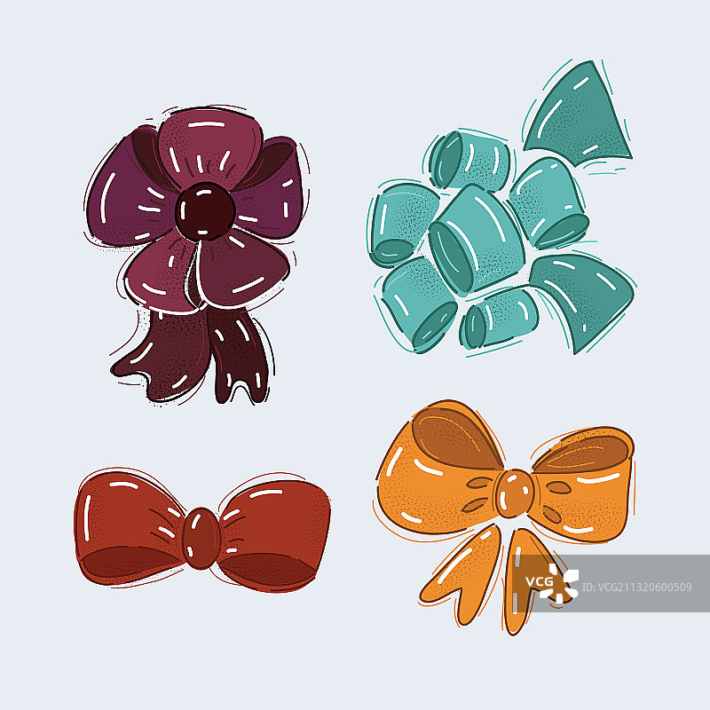 白色背景上的弓图片素材