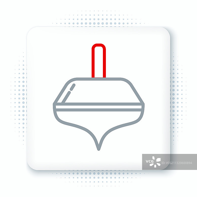 白色背景上的光明节陀螺线条图标图片素材