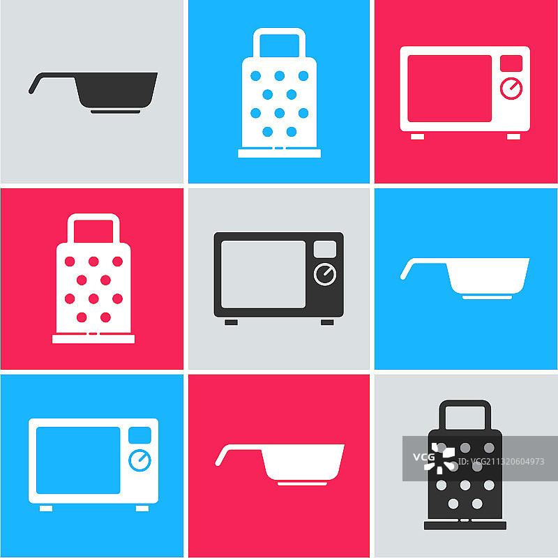 煎锅刨丝器微波炉图标素材图片素材