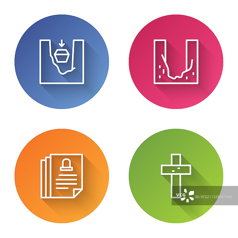 墓地里的棺材图片素材