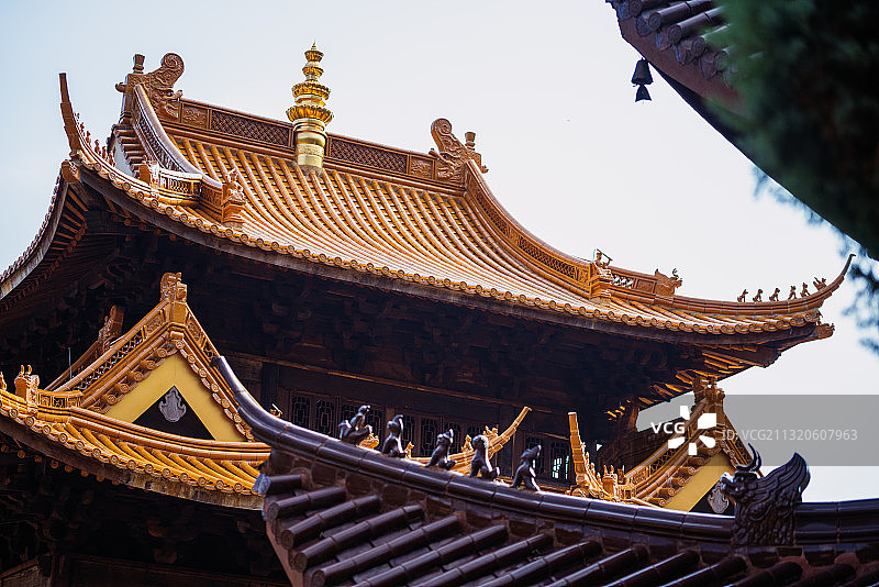 东天目山昭明寺的古典建筑图片素材