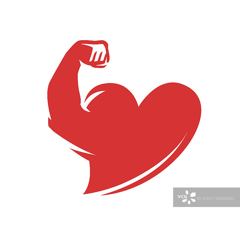 心形健壮手臂增强免疫力图片素材