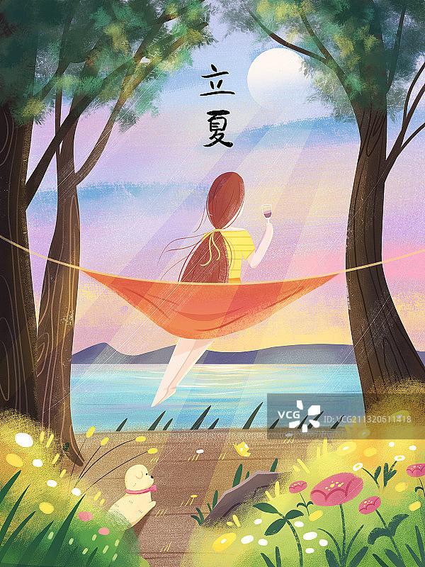 立夏节气插画图片素材